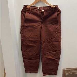 Everlane Utility Barrel Pant in Rosewood, size 6